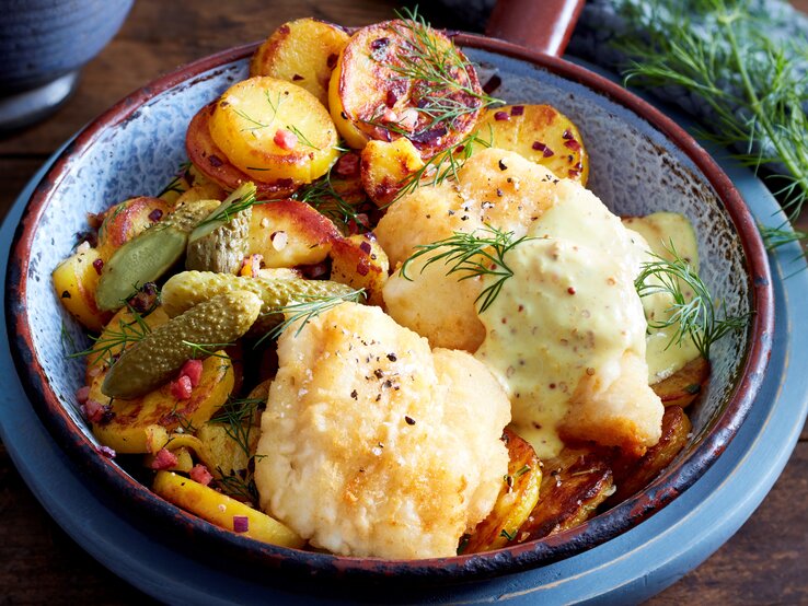 Hamburger Pannfisch mit Bratkartoffeln