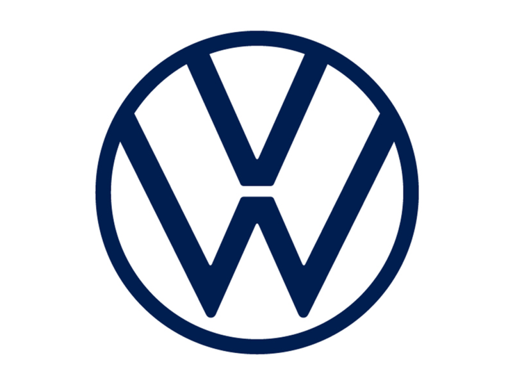 Logo mit dem Schriftzug "VW".