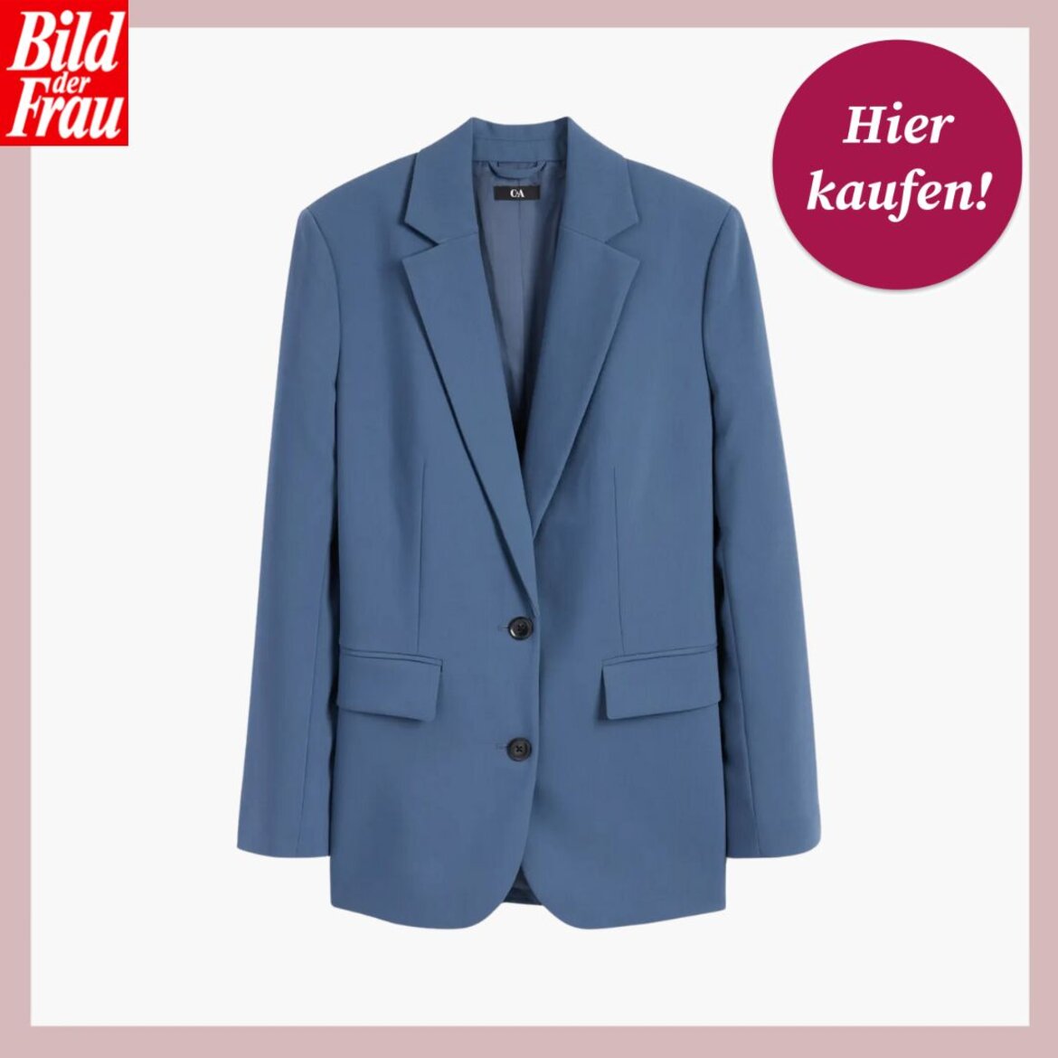 Zu sehen ist die Shoppingvorlage von BdF, in welcher ein Blazer von C&A präsentiert wird | © C&A