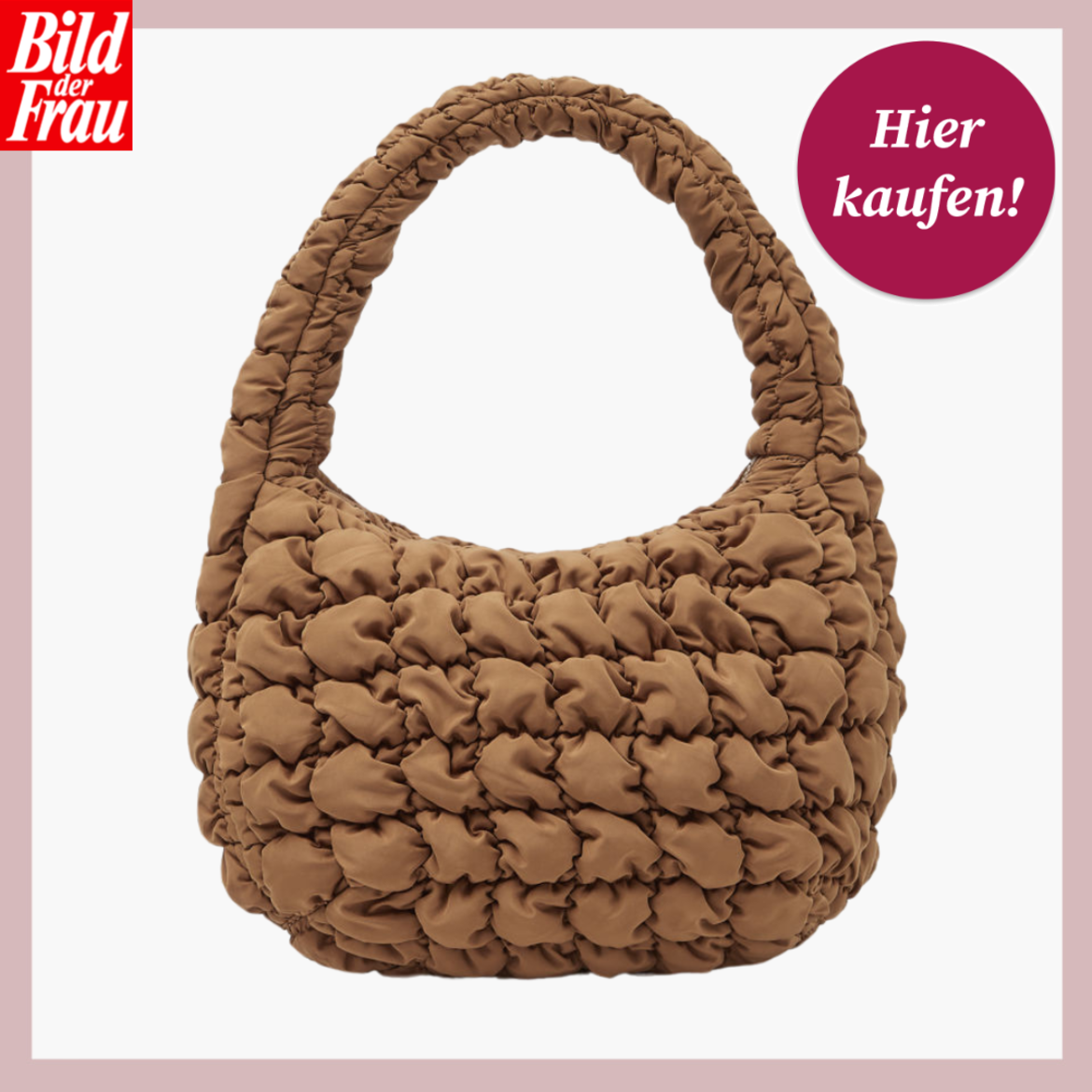 Werbebild von gesteppter Tasche in Braun. | © Cos