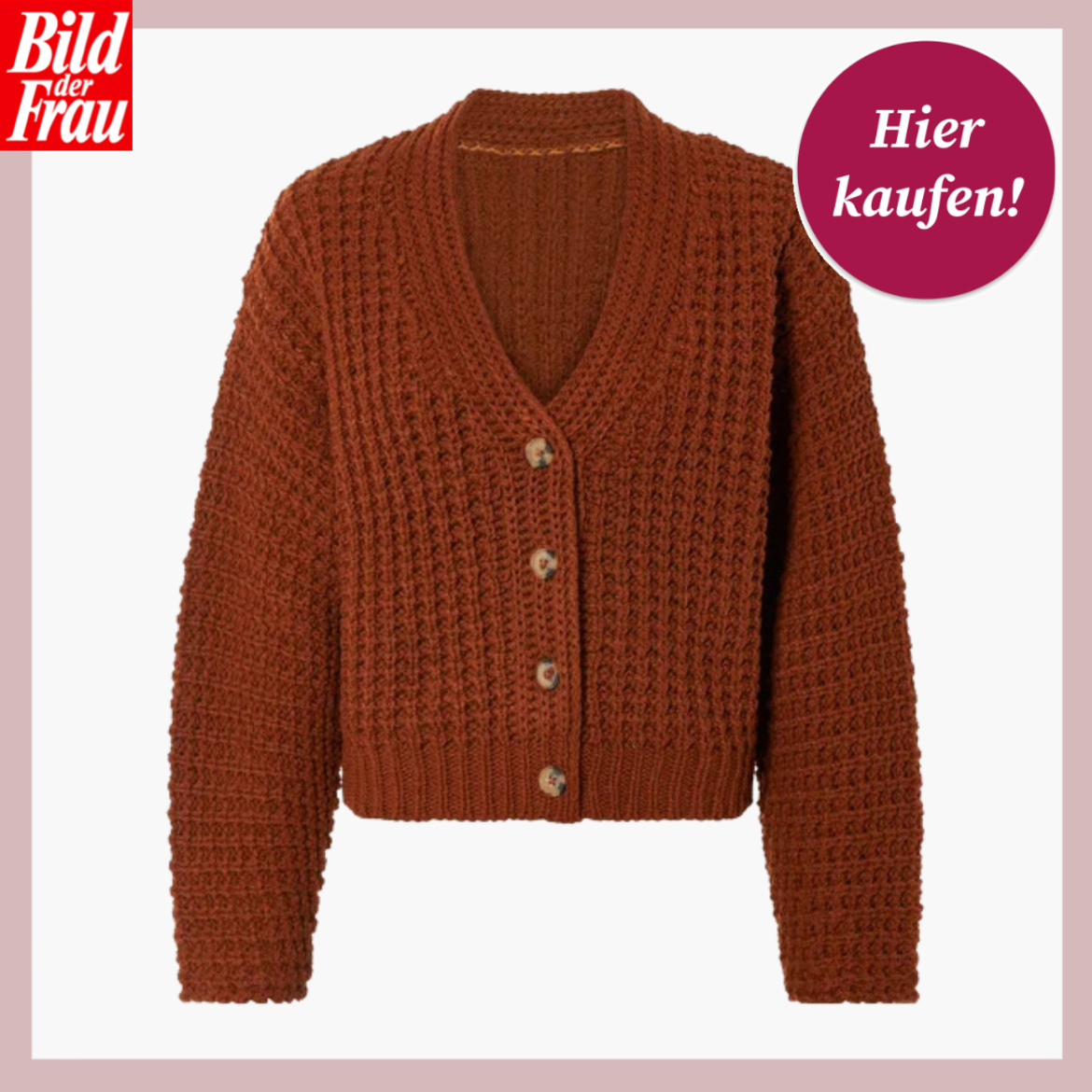 Werbebild von einem Cardigan in Grobstrick. | © Lidl